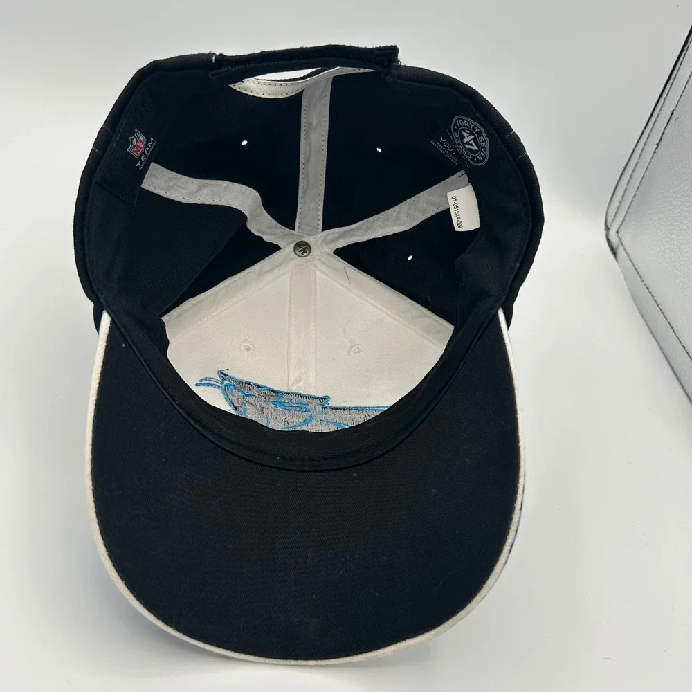 Carolina Panthers Hat Youth White Black Sportswear Y2K Style